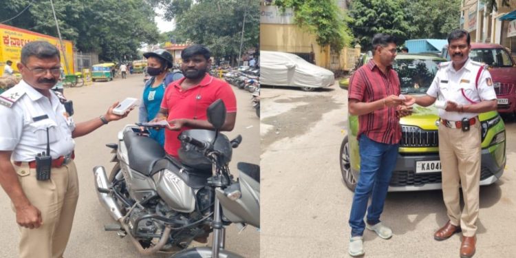 ಸಂಚಾರ ಉಲ್ಲಂಘನೆಯ ವಿರುದ್ಧ ಸಂಚಾರ ಪೊಲೀಸರ ತೀವ್ರ ಕಾರ್ಯಚರಣೆ