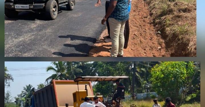 ಪಂಜಿಮಾರು ಅಲ್ಕೆ ಶಿರ್ವ ರಸ್ತೆ ಮರು ಡಾಮರಿಕರಣ