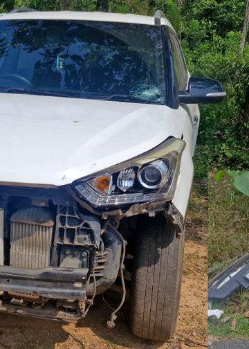 ಕಾರು ಬೈಕ್ ಡಿಕ್ಕಿ ಕಾರಿನೊಂದಿಗೆ ಚಾಲಕ ಪರಾರಿ