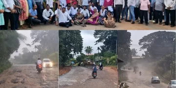 ಶಿರ್ವ ನ್ಯಾರ್ಮ ರಸ್ತೆಗೆ ಮರು ಡಾಂಬರೀಕರಣ ಪ್ರತಿಭಟನೆ, ಜನರ ಆಕ್ರೋಶಕ್ಕೆ ಸ್ಪಂದಿಸಿದ ಇಲಾಖೆ.