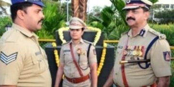 ದಾವಣಗೆರೆಯಲ್ಲಿ ಪೊಲೀಸ್ ಸಿಬ್ಬಂದಿಗೆ ಪೀಕ್ಡ್ ಕ್ಯಾಪ್ ವಿತರಣೆ