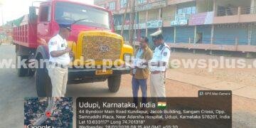 ಉಡುಪಿಯಲ್ಲಿ ಓವರ್‌ಲೋಡ್ ವಾಹನಗಳ ಪರಿಶೀಲನೆ