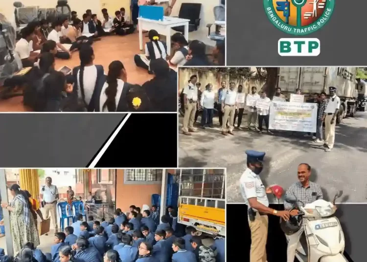 ಸಂಚಾರ ಪೊಲೀಸರ ರಸ್ತೆ ಜಾಗೃತಿ ಅಭಿಯಾನ