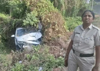 ಕಾರ್ ಅಪಘಾತಕ್ಕೆ ಪೊಲೀಸ್ ಸ್ಪಂದನೆ