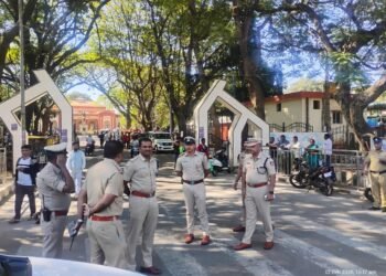 ಭಾರತ್ ಬಂದ್ ವೇಳೆ ಬಂದೋಬಸ್ತ್ ಪರಿಶೀಲನೆ
