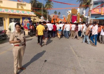 ಶೋಭಾಯಾತ್ರೆಗೆ ಪೊಲೀಸ್ ಬಂದೋಬಸ್ತ್