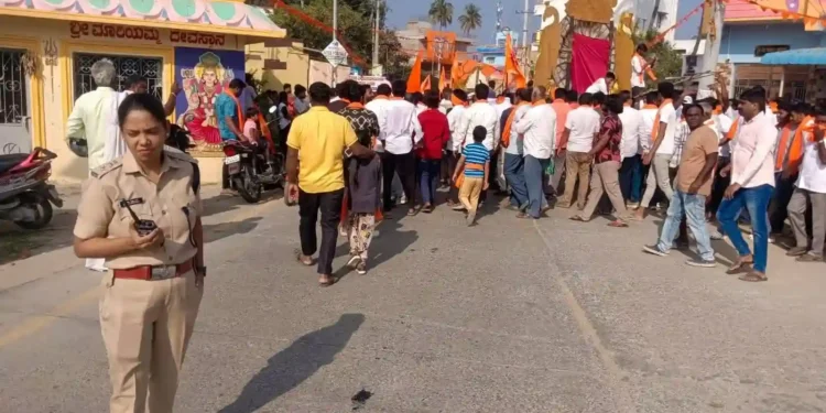 ಶೋಭಾಯಾತ್ರೆಗೆ ಪೊಲೀಸ್ ಬಂದೋಬಸ್ತ್