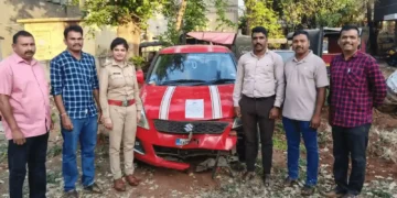 ಹನೂರು ಠಾಣೆಯಿಂದ ಫುಟ್ ಪೆಟ್ರೋಲಿಂಗ್