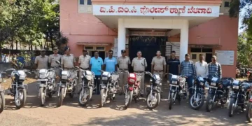 ಇಬ್ಬರು ದ್ವಿಚಕ್ರ ವಾಹನ ಕಳ್ಳರ ಬಂಧನ, 13 ಬೈಕ್ ಜಪ್ತಿ