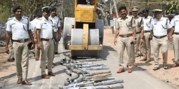 ಮೈಸೂರು ಪೊಲೀಸರಿಂದ ಅಕ್ರಮ ಸೈಲೆನ್ಸರ್ ಗಳನ್ನು ಪುಡಿಪುಡಿ