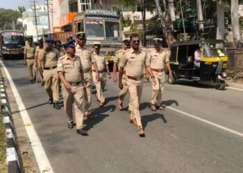 ಪಟ್ಟಣದ ಭದ್ರತೆಯನ್ನು ಬಲಪಡಿಸಲು ಪಾದಚಾರಿ ಗಸ್ತು