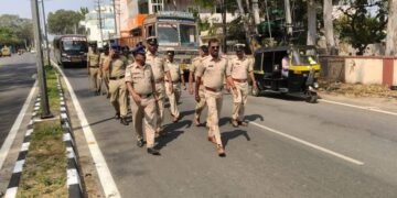 ಪಟ್ಟಣದ ಭದ್ರತೆಯನ್ನು ಬಲಪಡಿಸಲು ಪಾದಚಾರಿ ಗಸ್ತು