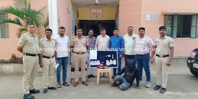 ನಂಜನಗೂಡಿನಲ್ಲಿ ಸರಣಿ ಅಂಗಡಿ ಕಳ್ಳತನ ಆರೋಪಿ ಬಂಧನ