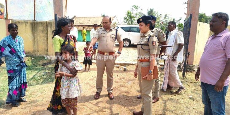 ಕುದೇರು ಕೊಲೆ ಸ್ಥಳದ ಪೊಲೀಸರ ಪರಿಶೀಲನೆ