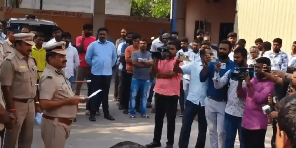 ಆನೇಕಲ್‌ನಲ್ಲಿ ರೌಡಿ ಪರೇಡ್ ನಡೆಯಿತು