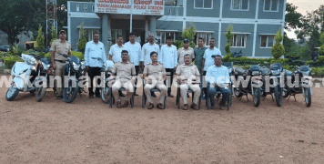 ಬೈಕ್ ಕಳ್ಳತನ ಆರೋಪಿಗಳ ಬಂಧನ, 8 ಜನ ವಶ