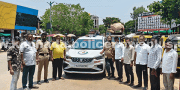 ಪೊಲೀಸರಿಂದ ಸಹಾಯವಾಣಿ ಜಾಗೃತಿ ಅಭಿಯಾನ