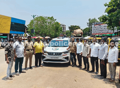 ಪೊಲೀಸರಿಂದ ಸಹಾಯವಾಣಿ ಜಾಗೃತಿ ಅಭಿಯಾನ