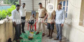 ಪೊಲೀಸರು ಗಾಂಜಾ ವಶಪಡಿಸಿಕೊಂಡು ಆರೋಪಿಯನ್ನು ಬಂಧಿಸಿದ್ದಾರೆ