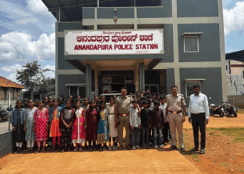 ಆನಂದಪುರ ಪೊಲೀಸರು ವಿದ್ಯಾರ್ಥಿಗಳ ಮುಕ್ತ ಭವನವನ್ನು ಆಯೋಜಿಸಿದ್ದರು