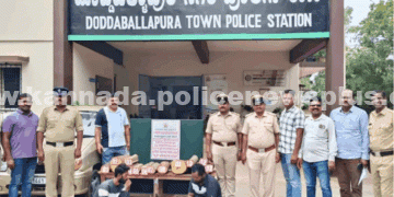 ದೊಡ್ಡಬಳ್ಳಾಪುರ ಪೊಲೀಸರು ಶ್ರೀಗಂಧದ ಕಳ್ಳತನ ಪ್ರಕರಣವನ್ನು ಭೇದಿಸಿದ್ದಾರೆ