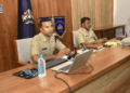 ಪೊಲೀಸರು ಅಪರಾಧ ಪರಿಶೀಲನಾ ಸಭೆ ನಡೆಸಿದ್ದಾರೆ