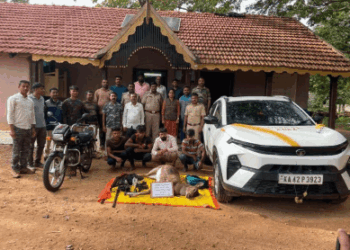 ವನ್ಯಜೀವಿ ಬೇಟೆಗಾರರ ಬಂಧನ, ಶಸ್ತ್ರಾಸ್ತ್ರ ವಶ