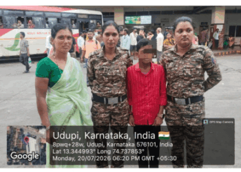 ಉಡುಪಿ ಪೊಲೀಸರು ಕಾಣೆಯಾದ ವಿದ್ಯಾರ್ಥಿಯನ್ನು ರಕ್ಷಿಸಿದರು
