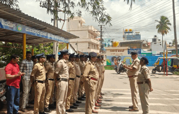 ಶಿವಮೊಗ್ಗ ಪೊಲೀಸರು ಕ್ಷೇತ್ರ ಜಾಗರೂಕತೆಯನ್ನು ಬಲಪಡಿಸಿದರು