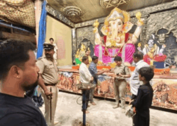 ಗಣೇಶೋತ್ಸವ ಭದ್ರತಾ ವ್ಯವಸ್ಥೆಗಳನ್ನು ಎಸ್ಪಿ ಪರಿಶೀಲಿಸಿದರು