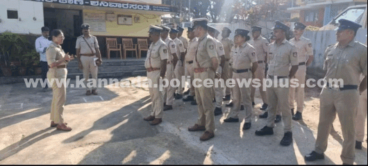 ಶನಿವಾರಸಂತೆ ಪೊಲೀಸ್ ಠಾಣೆಯ ಪರಿಶೀಲನೆ ಕೊಡಗು ಎಸ್ಪಿ